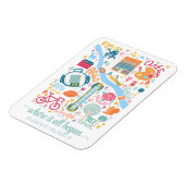 Ann Arbor Michigan Map Benutzerdefinierte Koordina Magnet (Linke Seite)