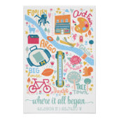 Ann Arbor Michigan Map Benutzerdefinierte Koordina Poster (Vorderseite)