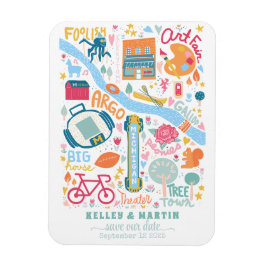 Ann Arbor Michigan Save the Date Magnet