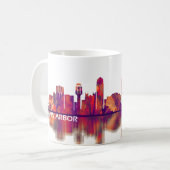 Ann Arbor Michigan Skyline Kaffeetasse (Vorderseite Links)