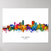 Ann Arbor Michigan Skyline Poster (Vorne)