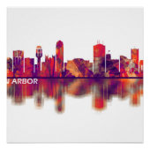 Ann Arbor Michigan Skyline Poster (Vorderseite)