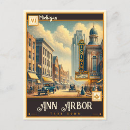 Ann Arbor, Michigan | VINTAG Postkarte