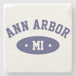 Ann Arbor, Michigan Vintage-Typografie-Unterlage Steinuntersetzer