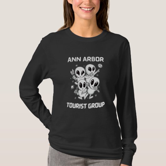 Ann Arbor Native Pride Alien Funny Staat Tourist S T-Shirt (Vorderseite)
