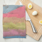 Ann Arbor Pastel Chalk Art Geschirrtuch (Viertel Falte)