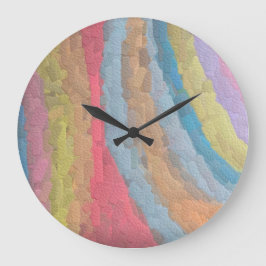 Ann Arbor Pastel Chalk Art Große Wanduhr