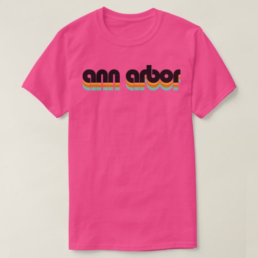 Ann Arbor Retro Rücken Crewneck Sweatshirt T-Shirt (Design vorne)