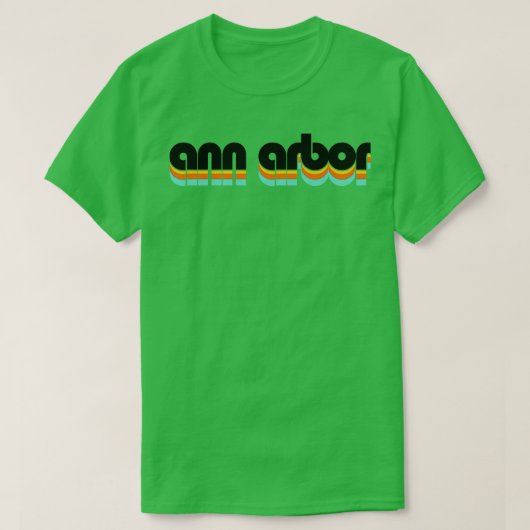 Ann Arbor Retro Throwback Baseball T-Shirt (Design vorne)