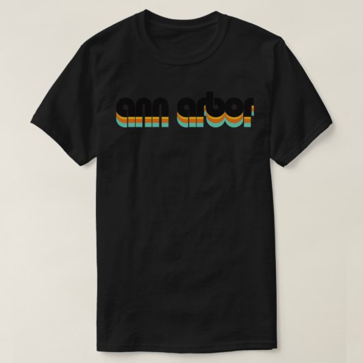 Ann Arbor Retro Throwback Mütze T-Shirt (Design vorne)