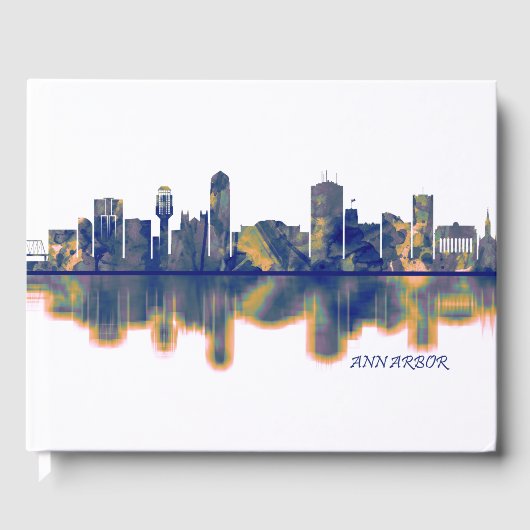 Ann Arbor Skyline Gästebuch (Vorderseite)