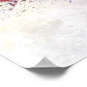 Ann Arbor Skyline im Aquarellhintergrund Poster (Ecke)