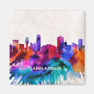 Ann Arbor Skyline Magnet