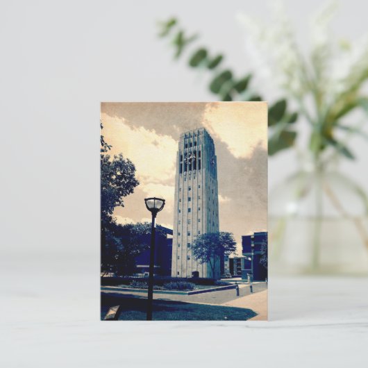 Ann Arbor Uhrturm Postkarte (Stehend Vorderseite)