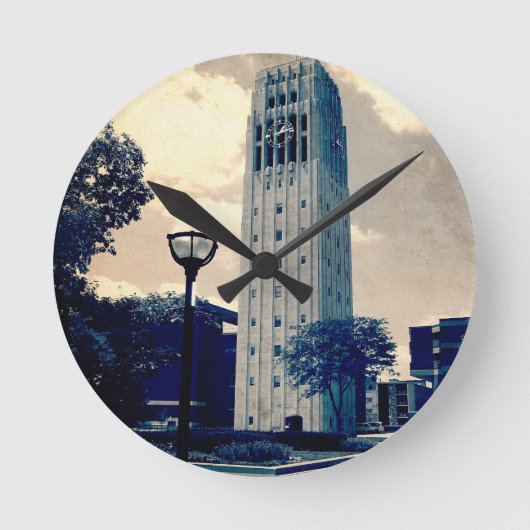 Ann Arbor Uhrturm Runde Wanduhr (Vorderseite)