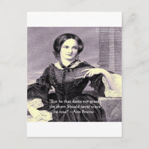 Ann Bronte "Rose Thorn" Weisheit Zitate & Cards Postkarte