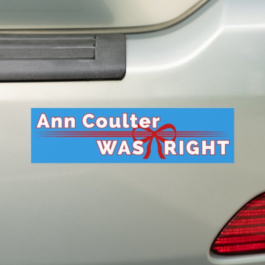Ann Coulter war der rechte konservative Autoaufkle Autoaufkleber (Auf Auto)