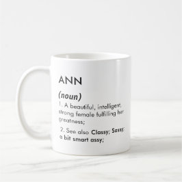 Ann name, Editable name, Custom name Kaffeetasse
