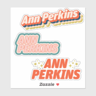 Ann Perkins Fan TV Pop Culture Sticker Varieté Set