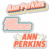 Ann Perkins Fan TV Pop Culture Sticker Varieté Set (Vorderseite)