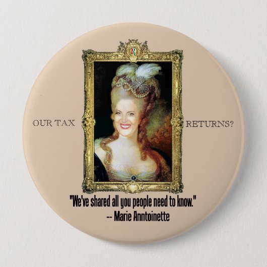 Ann Romney als Marie Antoinette Button (Vorderseite)