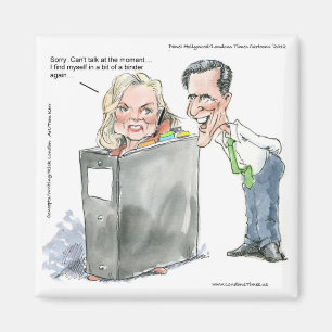 Ann Romney in einem Binder Funny Gaben T-Shirts & Magnet