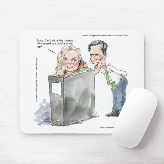 Ann Romney in einem Binder Funny Gaben T-Shirts & Mousepad (Mit Mouse)