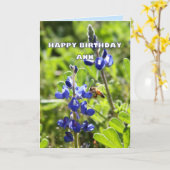 Ann Texas Bluebonnet Happy Birthday Karte (Gelbe Blume)