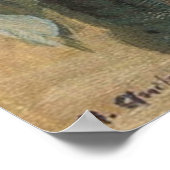 Anna Anchers Blue Clematis im Künstlerstudio Poster (Ecke)