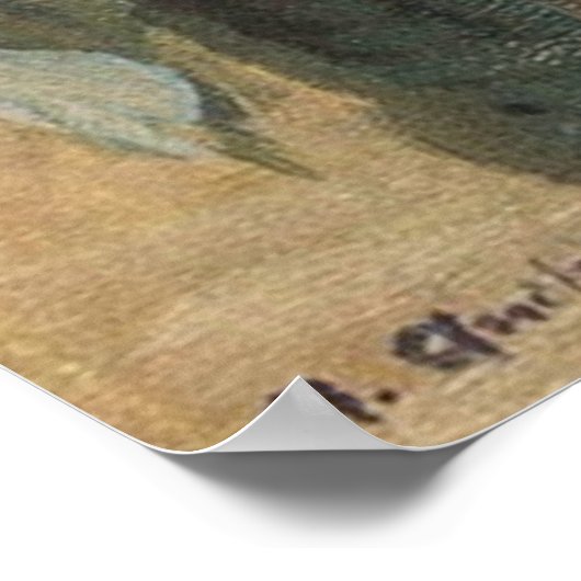 Anna Anchers Blue Clematis im Künstlerstudio Poster (Ecke)