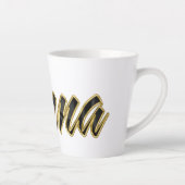 Anna black gold Lettering Latte Tasse (Rechts)