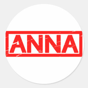 Anna Briefmarke Runder Aufkleber
