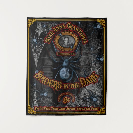 Anna Crawfobias Spinnen in der Dunklen Sideshow Wandteppich (Vorderseite)