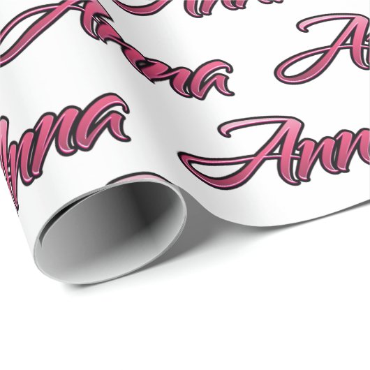 Anna faded pink personalisiertes Geschenkpapier (Rolleneckpunkt)