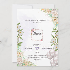 Anna-Geburtstagskarte Einladung