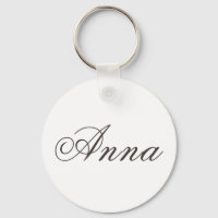 "Anna" heißt "Basic Round Schlüsselanhänger"