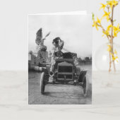 Anna Held W/ Ihr Maxwell-Runabout Circa 1905-1910 Karte (Gelbe Blume)