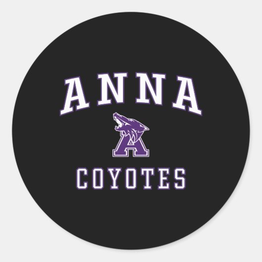 Anna High School Coyotes C1 Runder Aufkleber (Vorderseite)