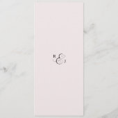 ANNA Hochzeitmenü / Aquarellfarben Rosa Rosa Rosa Menükarte (Rückseite)