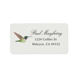 Anna-Hummingbird-Adressetikett Adressaufkleber
