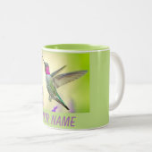 Anna Hummingbird im Flugverkehr Zweifarbige Tasse (VorderseiteRechts)