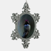 Anna Hummingbird Schneeflocken Zinn-Ornament (Links)