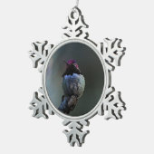 Anna Hummingbird Schneeflocken Zinn-Ornament (Rechts)