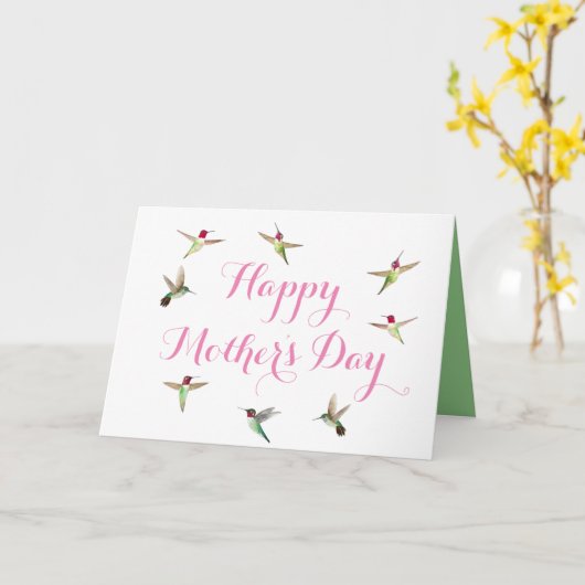 Anna Hummingbirds Muttertag Karte (Gelbe Blume)