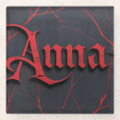 Anna In Gothic Glasuntersetzer (Vorderseite)