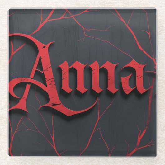 Anna In Gothic Glasuntersetzer (Vorderseite)