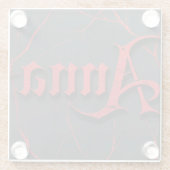 Anna In Gothic Glasuntersetzer (Rückseite)