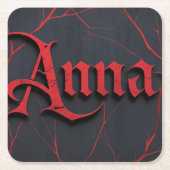 Anna In Gothic Rechteckiger Pappuntersetzer (Vorderseite)