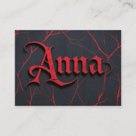Anna in Gothic Telefonnummerkarte