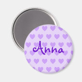 Anna in Lila Magnet (Vorderseite/Rückseite)